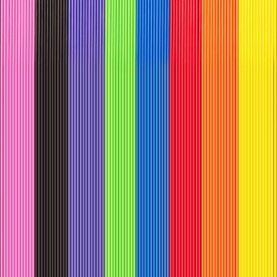 114mm x 4mm Rainbow Coloured Plastic Lollipop Sticks x 25