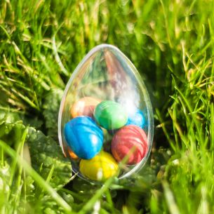 Clear Easter Egg Transparent Plastic Container 60mm