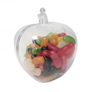 Apple Fruit Fillable Plastic Sweet Container Decoration Crafts