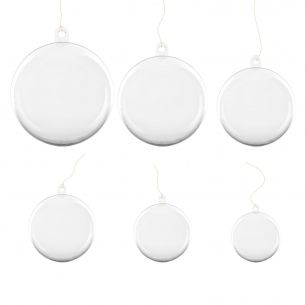 Christmas Tree Fillable DIY Baubles Ornaments - 6 Sizes - (20Pk)