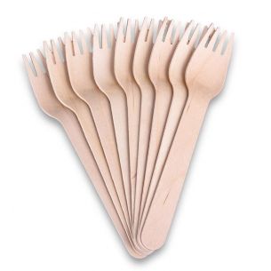 160mm Wooden Fork x 100