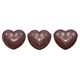 Chocolate Mould Heart Classic 3 Fig.