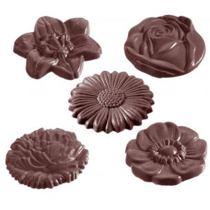 CHOCOLATE Mould FLOWER CARAK ROUND 5 FIG