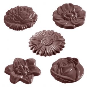 Chocolate Mould Flower Carak Round 5 Fig.