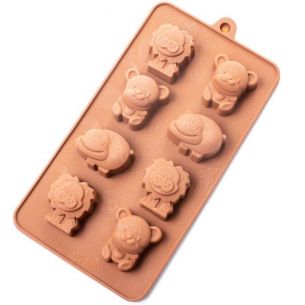 Lions, Bears & Hippos Silicone Mould