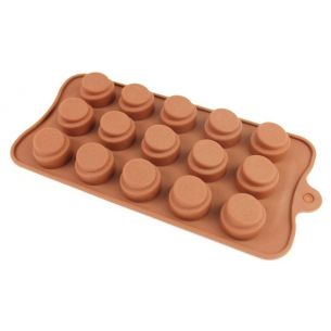 stacked tilted circles silicone chocolate mould
