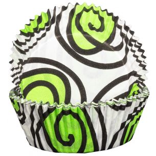 Green Swirly Cupcake Cases x60