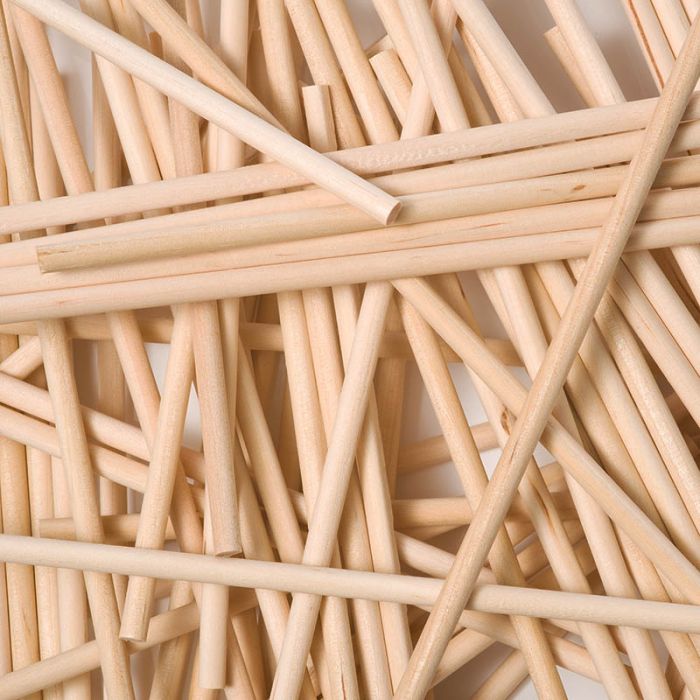 25 Wooden Toffee Apple Sticks with Wrappers and Ribbon Kit Bundle Yolli