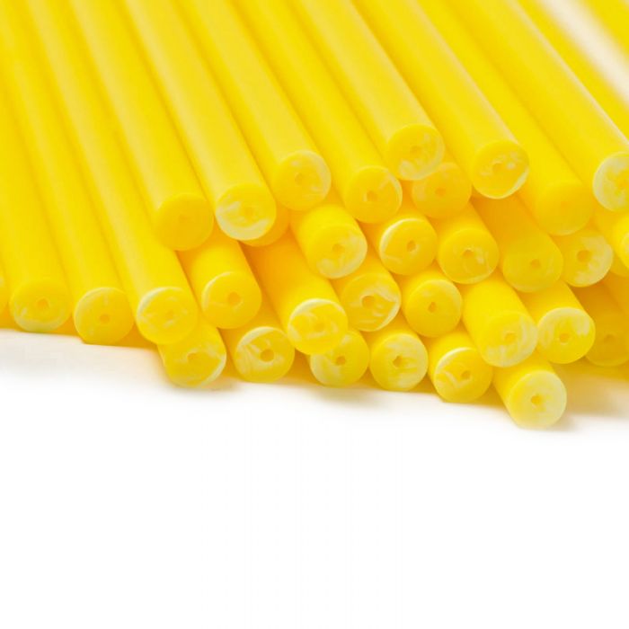 Lollipop sticks 6 inch Yellow (25) - Kiwicakes