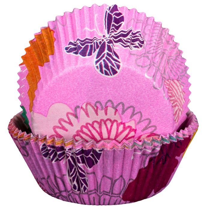 Pink Flower And Butterfly Cupcake Cases Pink Flower And Butterfly Cupcake Cases