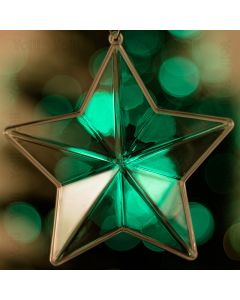 80mm Fillable Star Shaped Christmas Decoration x 1